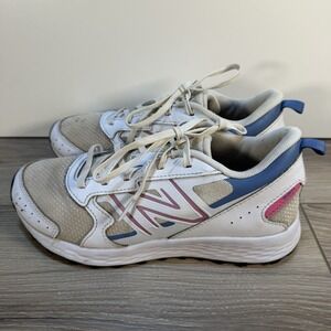 New Balance Kid's Fresh Foam 650v1 Running Shoes White Blue Pink Girls 5